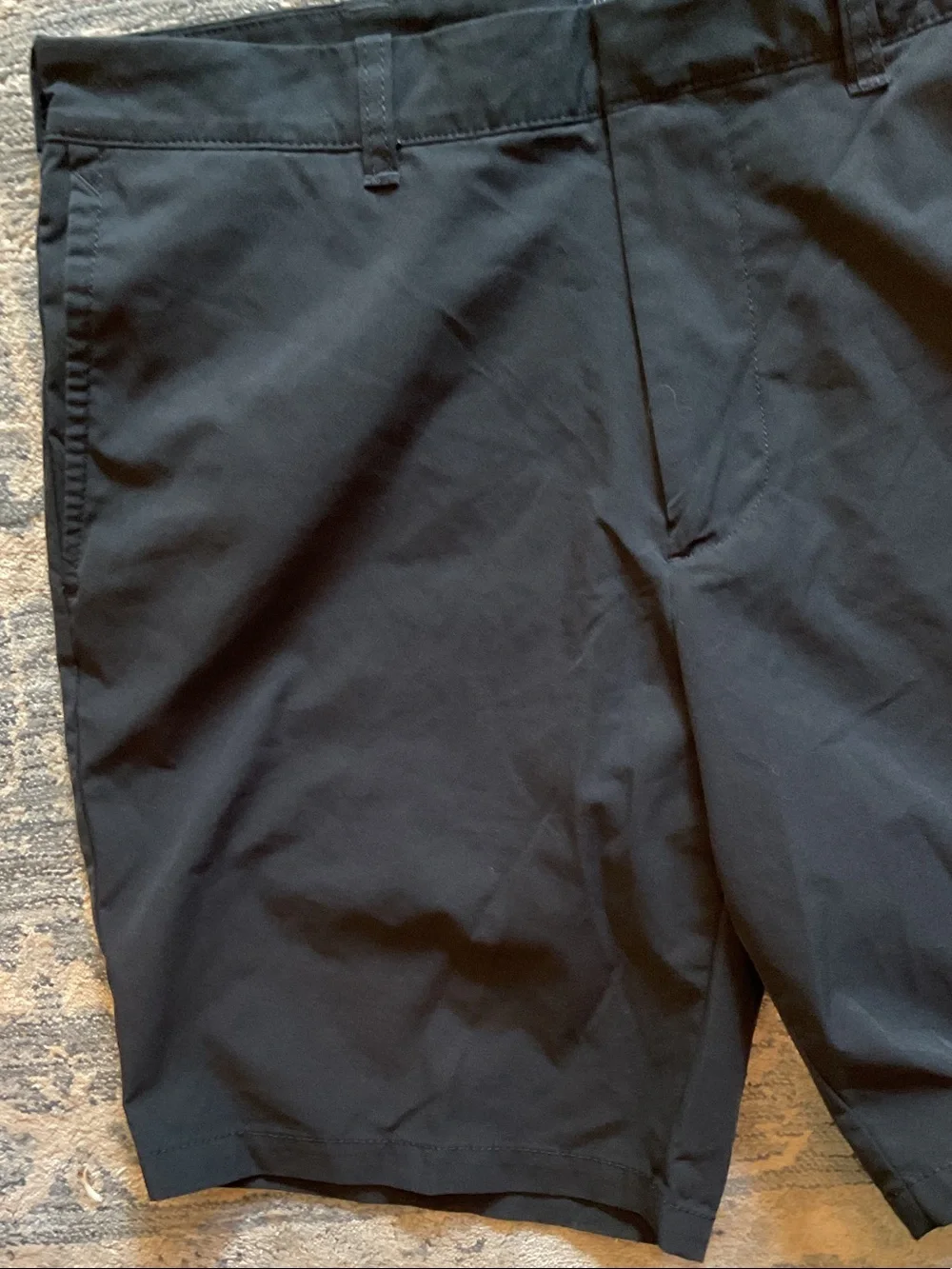 J. Crew Men’s Black Flat Front Chino Shorts 9” tech NWOT Sz 32 stretch travel